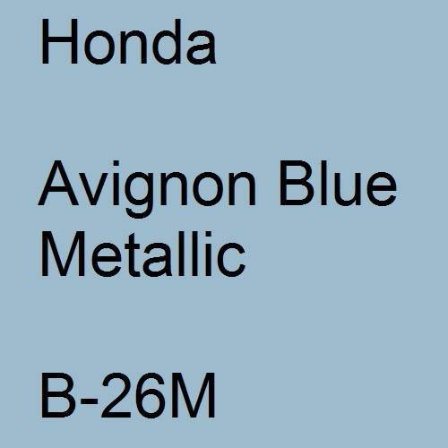 Honda, Avignon Blue Metallic, B-26M.